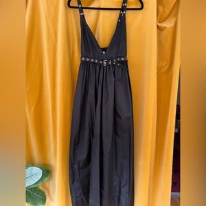 Ganni Duchesse Strap Midi Dress